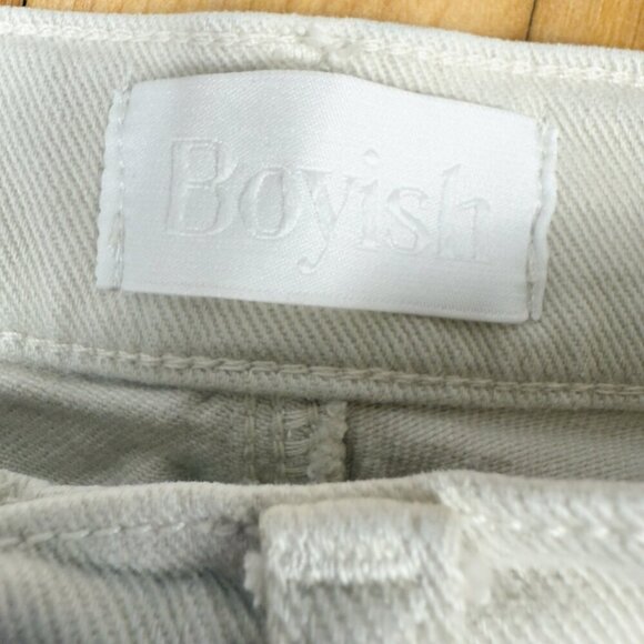BOYISH‎ The Harrison Wide Leg Natural Upcycled Holt RENFREW Jeans Denim sz 26 - Picture 7 of 12